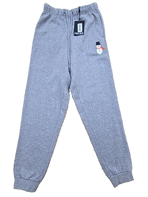 Pieces Snowman Gray XS Women's Gray Track Pants – Size XS