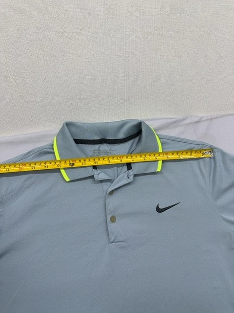 Nike Men's Grey Dri-FIT Golf Polo Size M Short Sleeve