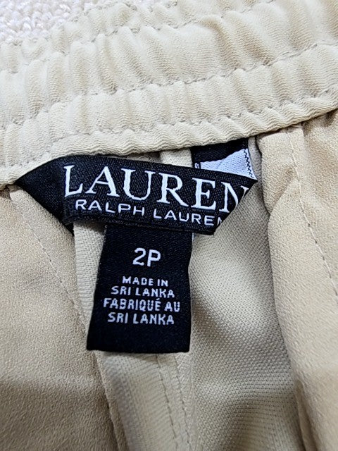 Lauren Ralph Lauren Beige High Rise Tapered Jogger Pants 2P Drawstring