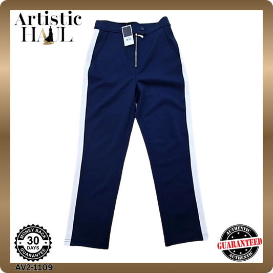 Juicy Couture Unisex Navy Pants – Size 6, Striped