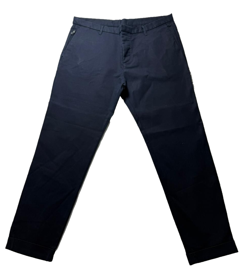 Emporio Armani Men's Navy Trousers Size 54 Tailored Luxury Pants
