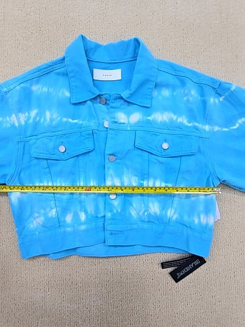 Blanknyc Denim Trucker Jacket Blue Tie Dye Cropped Size M