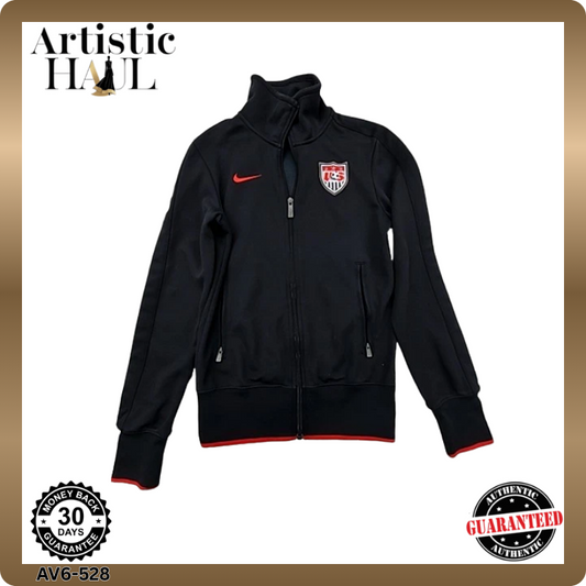 Nike Men's Black Jacket – Size S, Full Zip, Football