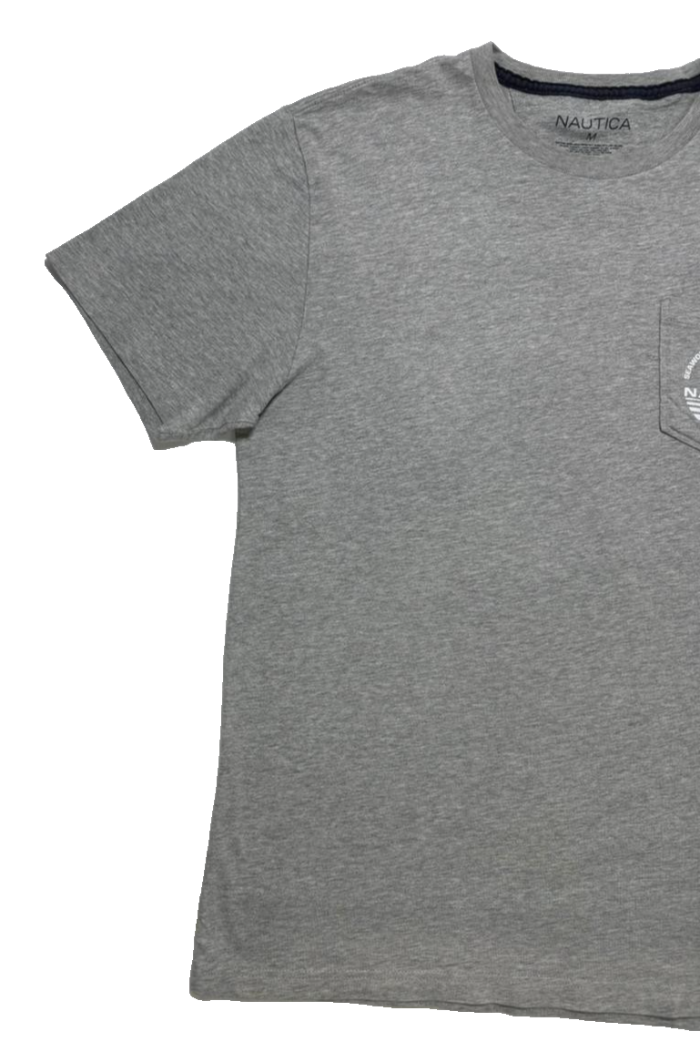 Nautica Men's Medium Grey Short Sleeve Graphic Tee T-Shirt Seaworthy Outfitters