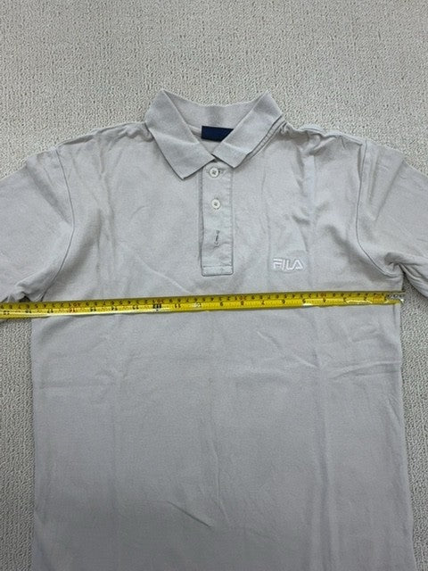 Fila Men's Beige Cotton Polo Shirt Size S US Short Sleeve