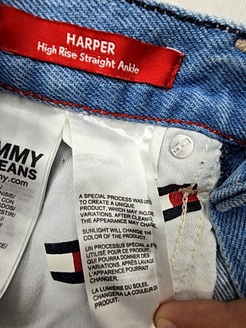 Tommy Jeans Men's Loose Blue Jeans Sz 25x30 Wavy Flag