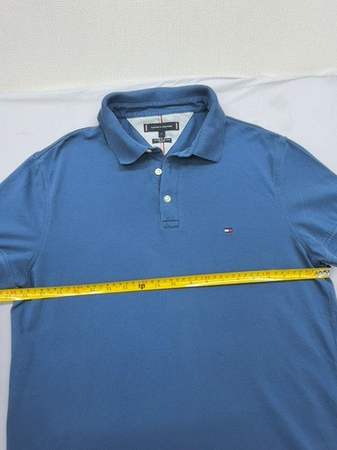 Tommy Hilfiger Men's Blue Slim Fit Polo Shirt Size L 1985