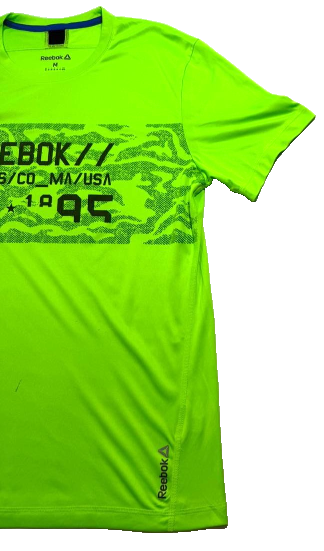 Reebok Men's Workout Ready Graphic Tech Tee In A Solar Green Color - Size M