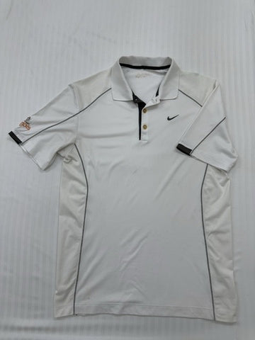 NIKE Men's White Dri-FIT Golf Polo Size M