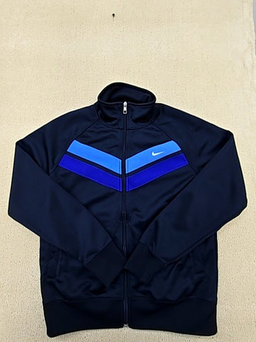 Nike Men's Navy Blue Stripe Track Jacket Size M Full Zip SP11072NIG