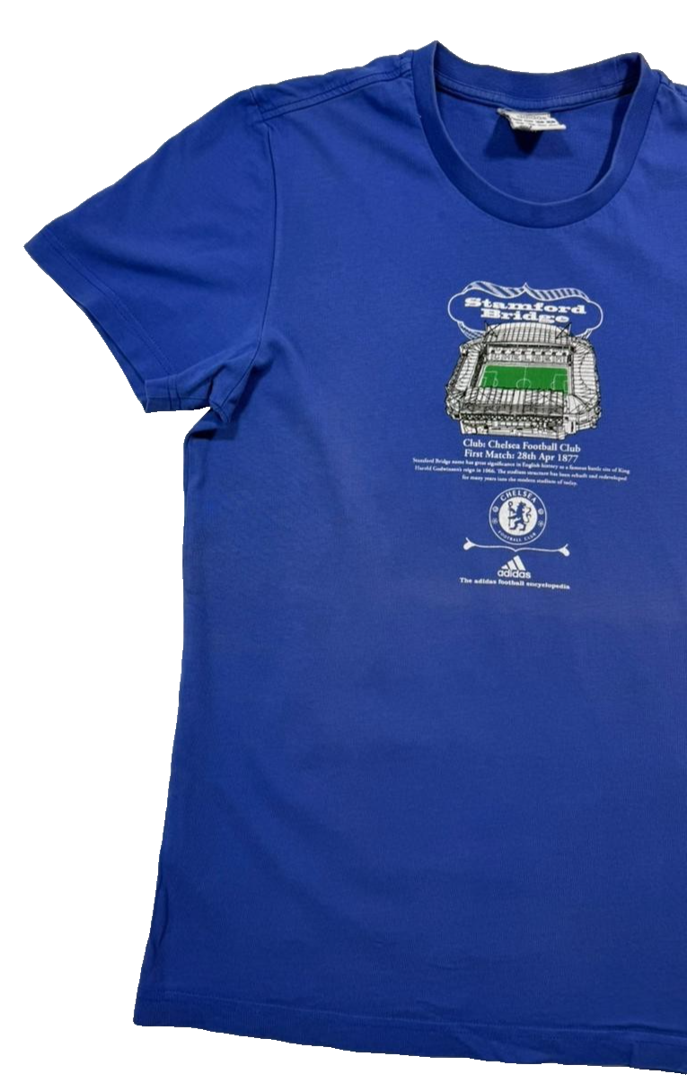 Adidas Chelsea Football Club T-Shirt Featuring A Graphic Of Stamford Bridge - S