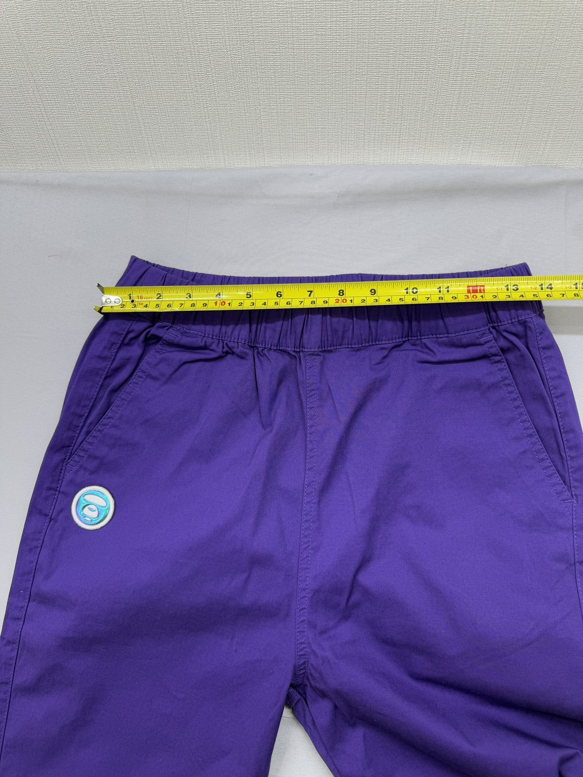 Aape Purple Women's Sweatpants S Tapered Logo Ribbed 98%Cotton