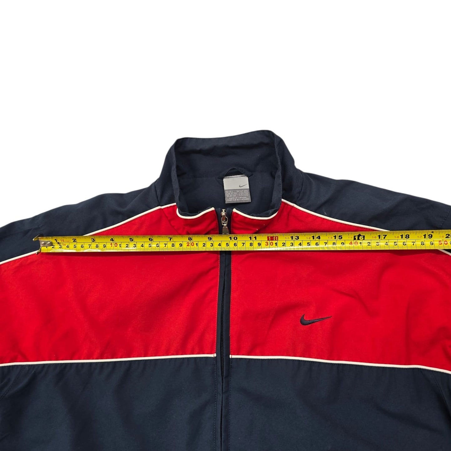 NIKE Men's Navy Blue Red White Vintage Windbreaker Jacket L