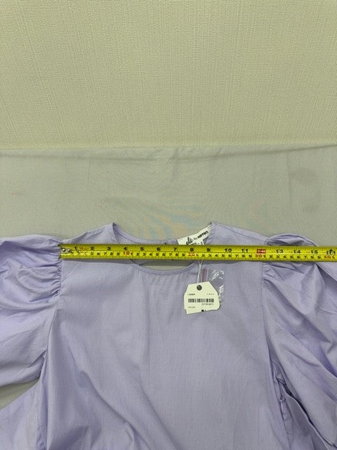 Ole by Koton Purple Tiered Knee Dress EU 34 Cotton Puffed Sleeve
