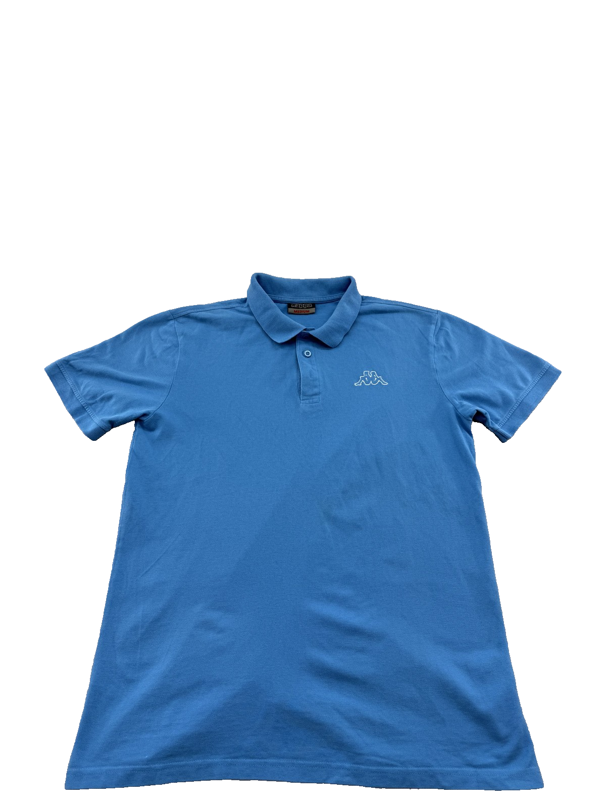 Kappa Men's Blue Cotton Polo Shirt M Regular Fit Short Sleeve