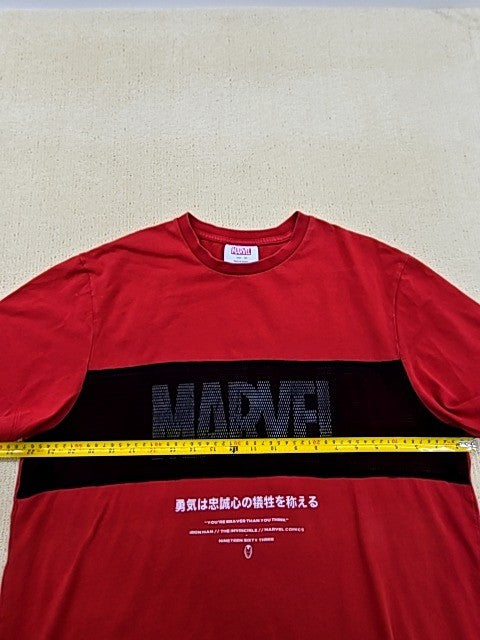 Marvel Men's Red 2XL Short Sleeve Color Block Graphic T-Shirt