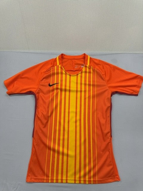 Nike Orange Stripe Soccer Jersey Dri-FIT Short Sleeve Size S
