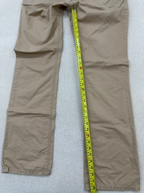 Lacoste Men's Beige Chino Pants Size 34 Regular Fit Twill