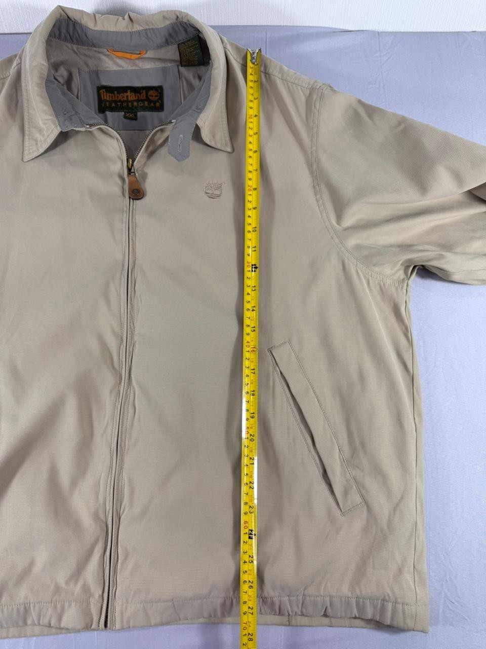 Timberland Weathergear Men's Beige Full Zip Jacket XXL Lightweight Outdoor