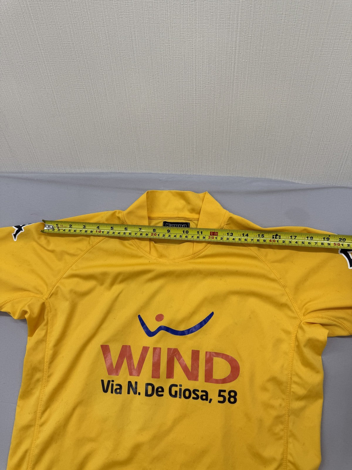 Kappa Men's Yellow Football Jersey XL V-Neck 2008 Short Sleeve