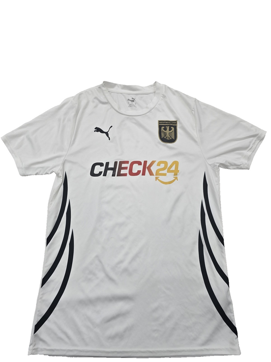 Puma Men's White Jersey – Size M, Germany NT 2024 germany, Striped