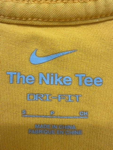 Nike Men's Yellow Dri-FIT Crewneck T-Shirt Size S Short Sleeve