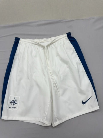 Nike Unisex France FFF Dri-FIT White Blue Shorts Size L