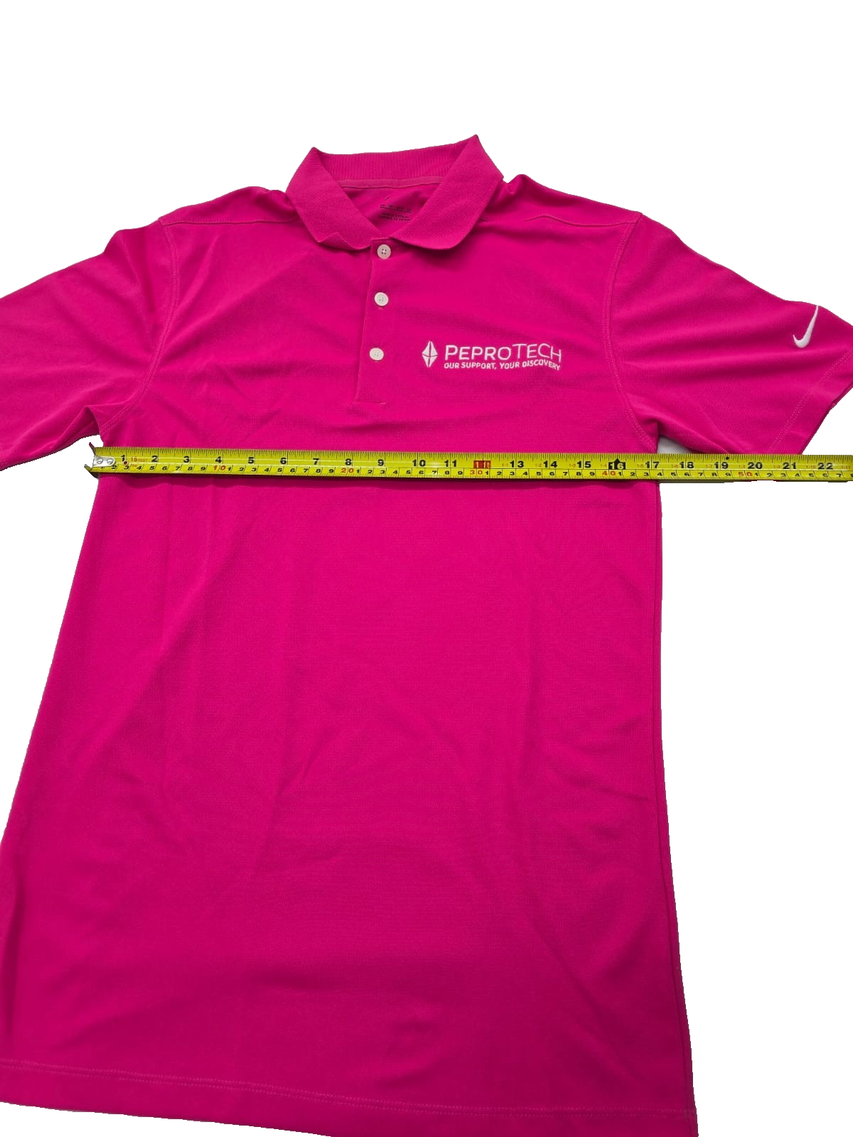 Nike Dri Fit Polo Shirt Pink Logo Embroidered XS Short Sleeve Vietnam