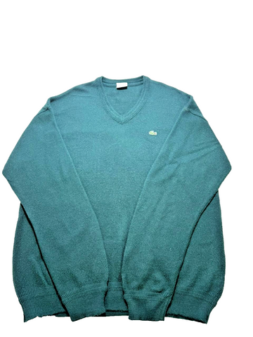 Lacoste Men's Long Sleeve Wool Sweater Dark Green Size 7