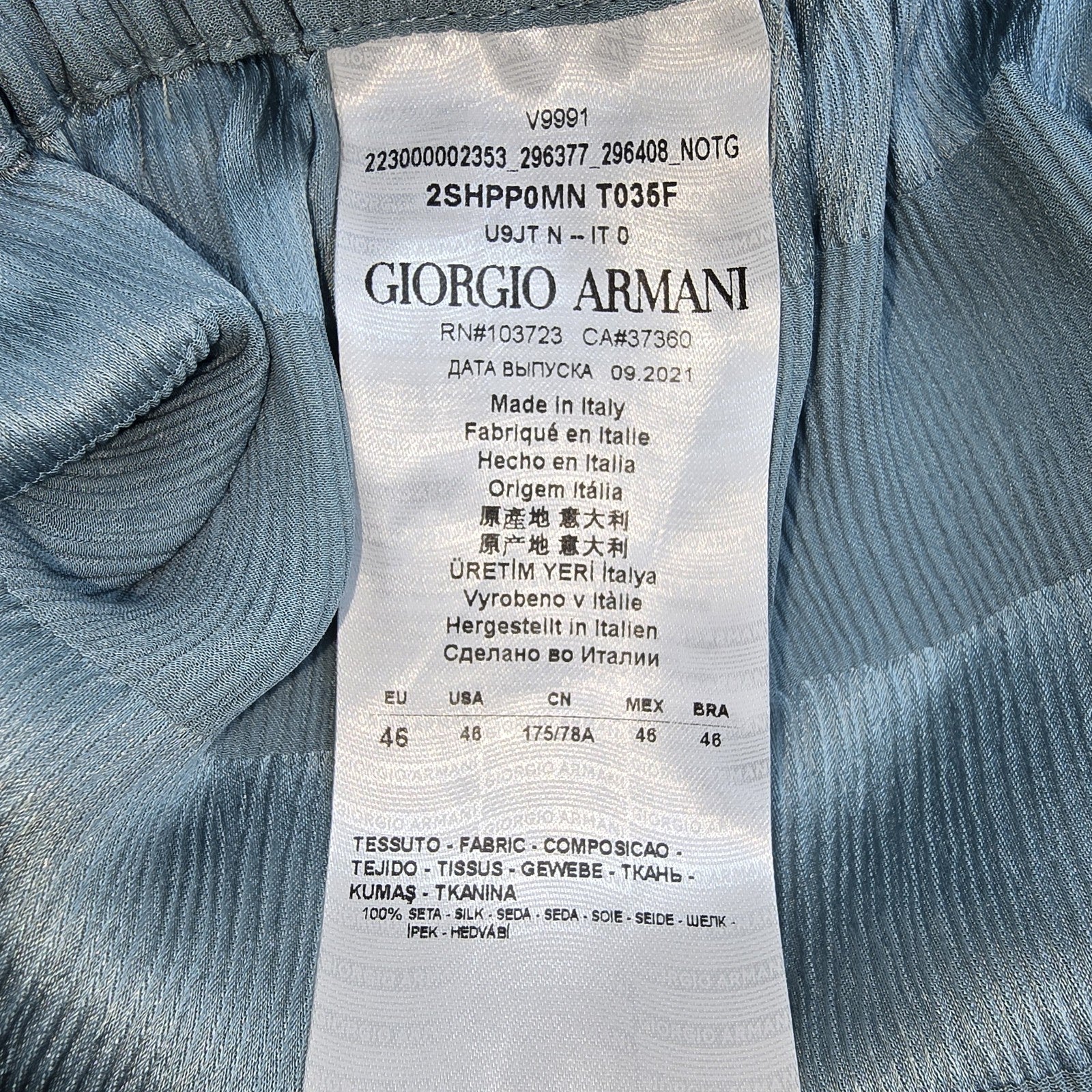Giorgio Armani Men Blue Pants size 46 product image 4