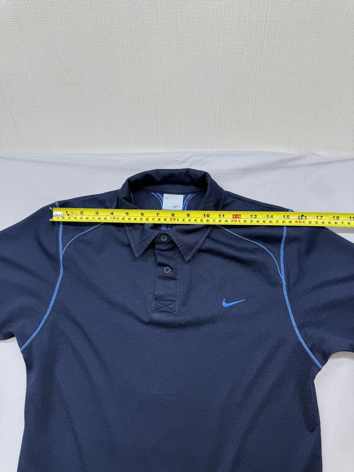 Nike Calle Ontario Navy Polo Shirt Men's M Short Sleeve Button Closure