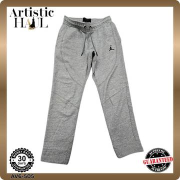 Jordan Men's Grey Fleece Sweatpants M Drawstring Solid