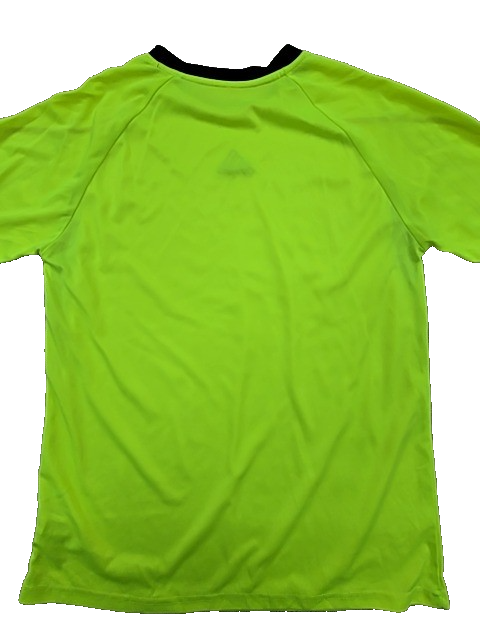 Adidas Men's Green Stripe Soccer Jersey Climacool Short Sleeve Reg