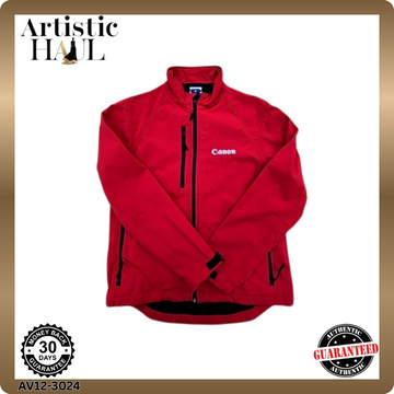 Russell Unisex Red Full-Zip Jacket Size S Canon Logo 140M