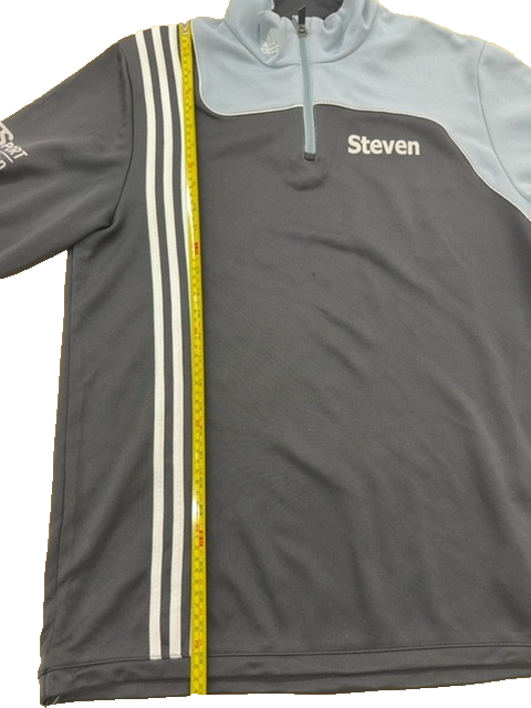 Adidas Men's Navy XXL Track Jacket ClimaLite Stripes Zipper