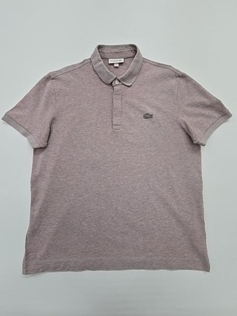 Lacoste Men's Mauve Polo Shirt Pique Knit Logo Size L Regular Fit Condition