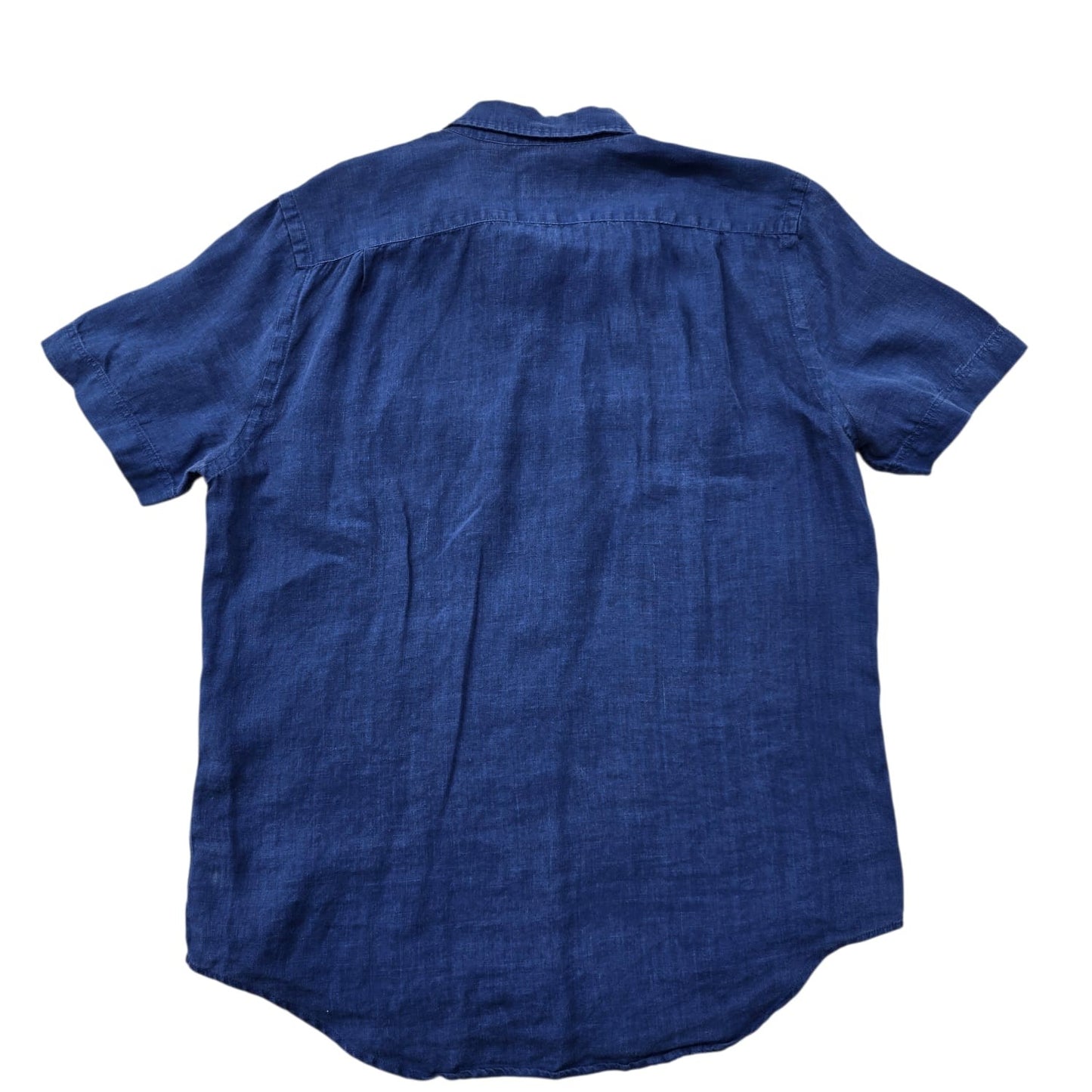 Lacoste Men's Blue Denim Short Sleeve Oxford Shirt FR40 USM