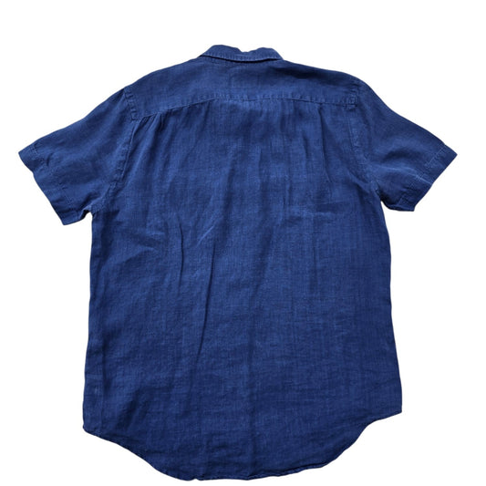 Lacoste Men's Blue Shirt – Size S, Short Sleeve