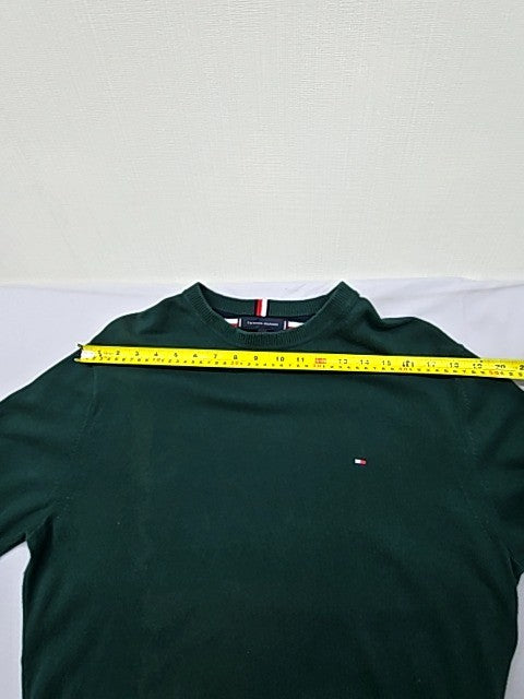 Tommy Hilfiger Men's XL Green Pima Cotton Cashmere Pullover Sweater