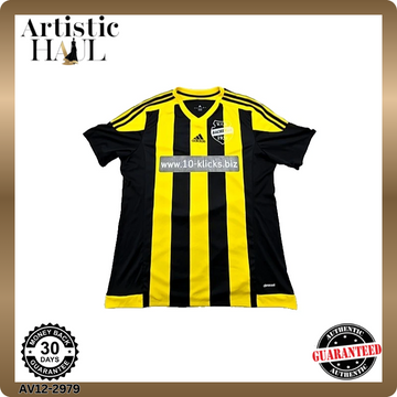 Adidas Men's Black Yellow Striped Soccer Jersey(#13) XL Climacool