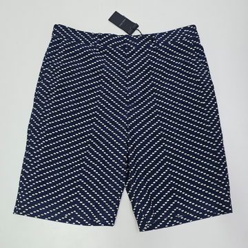 Giorgio Armani Patterned Bermuda Shorts Navy Blue & White 54R Bnwt