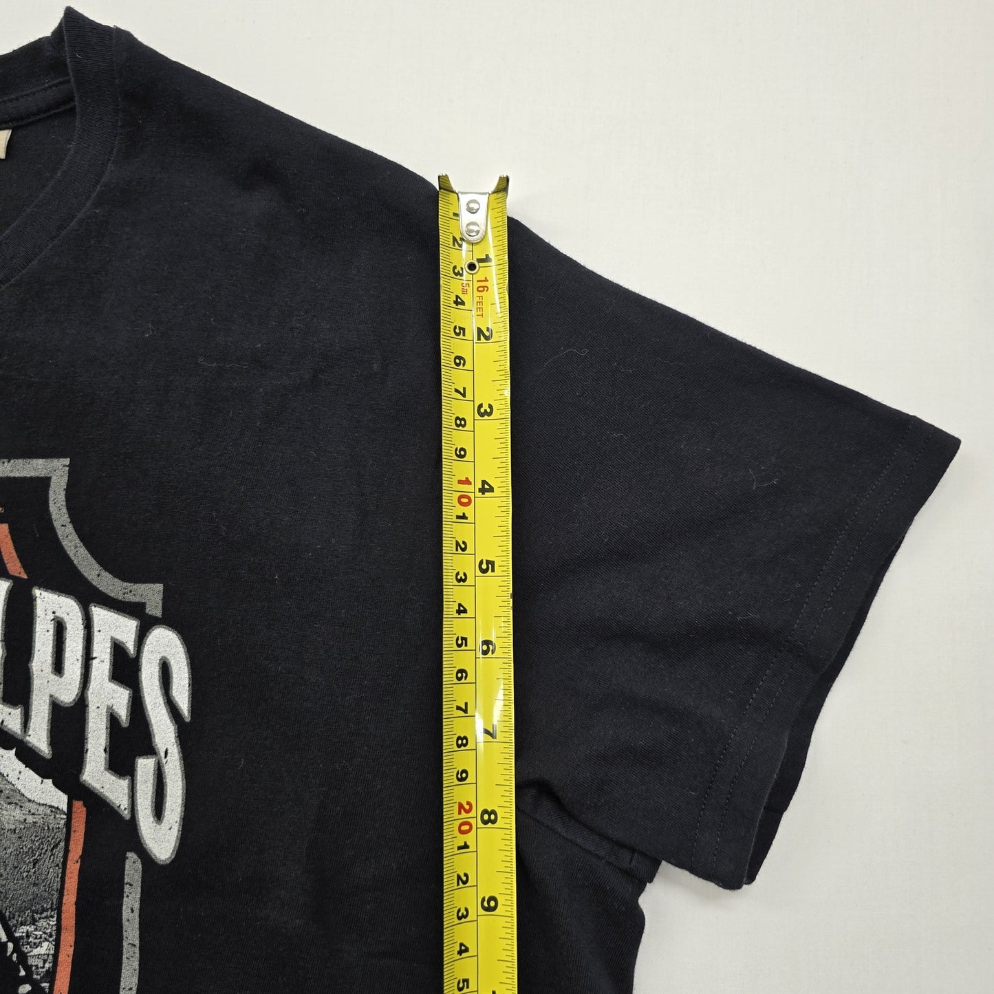 Upcycled People Men's Black Motorcycle Graphic T-Shirt Size Large