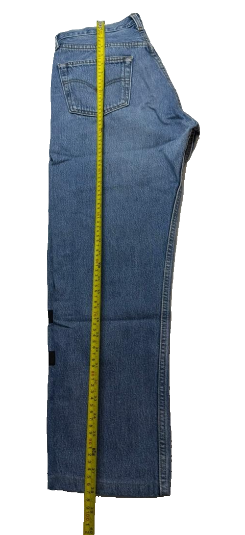 Women Levi Strauss & Co Original Rivated Distressed Denim Jeans Pants Size 42