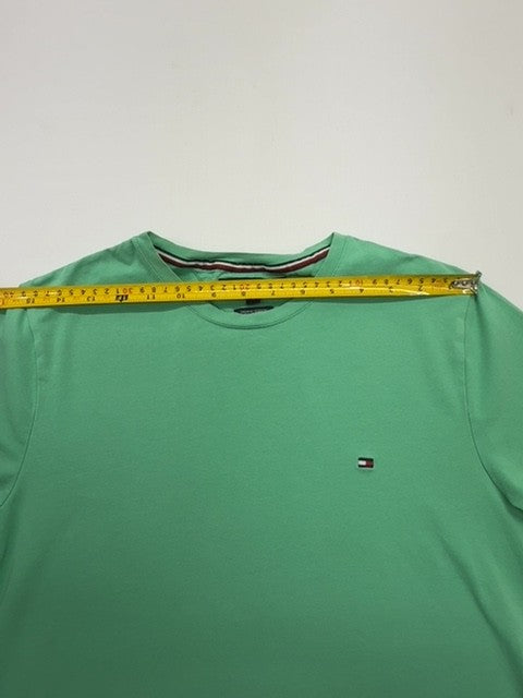 Tommy Hilfiger Men Green Slim Fit Organic Cotton Tee Shirt Size M