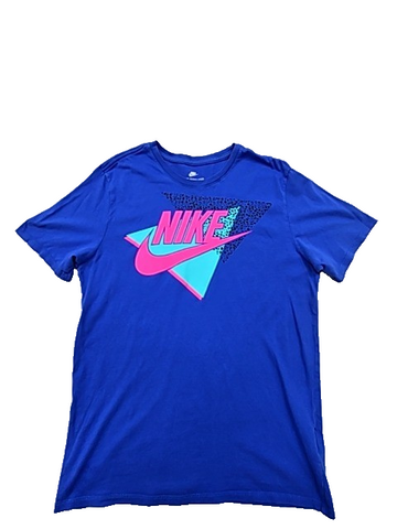 Nike Men's Blue Crew Neck Short Sleeve T-Shirt M Athletic Cotton