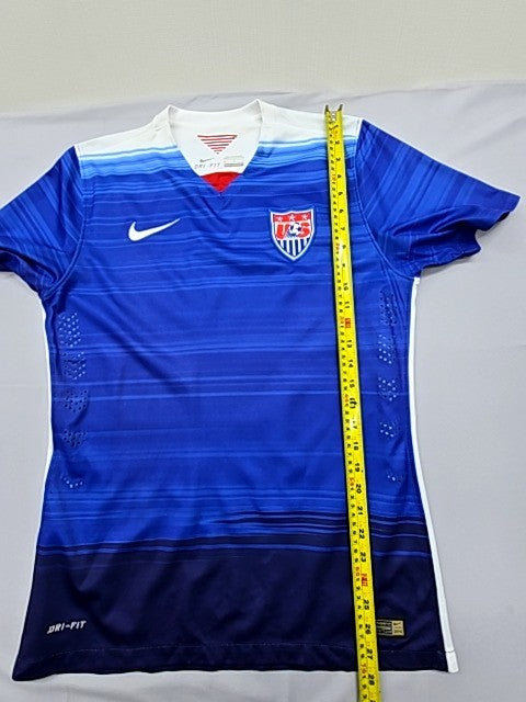 Nike Men's Blue Dri-FIT Soccer Jersey Short Sleeve V-Neck Size M