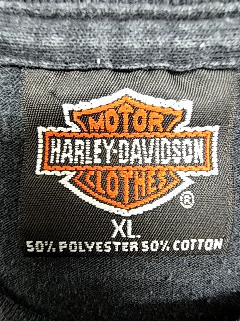 Harley-Davidson Unisex Black Biker T-Shirt XL Vintage Short Sleeve