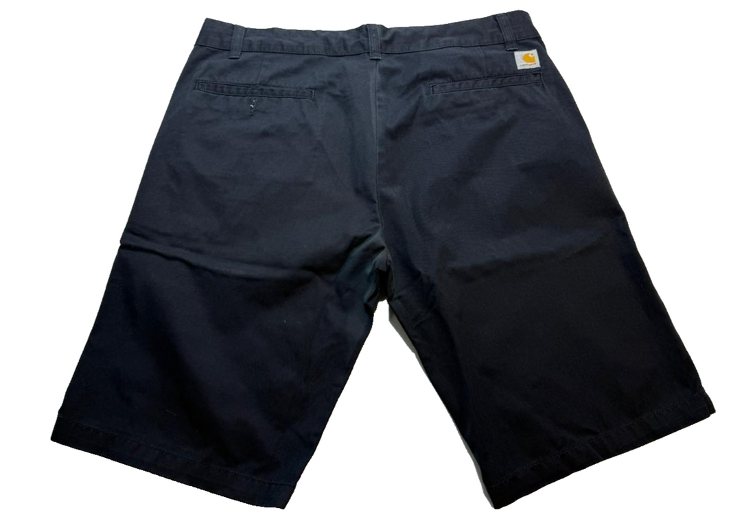 Carhartt Men'S Sid Bermuda Slim Fit Cotton Twill Chino Shorts W38 Dk Blue