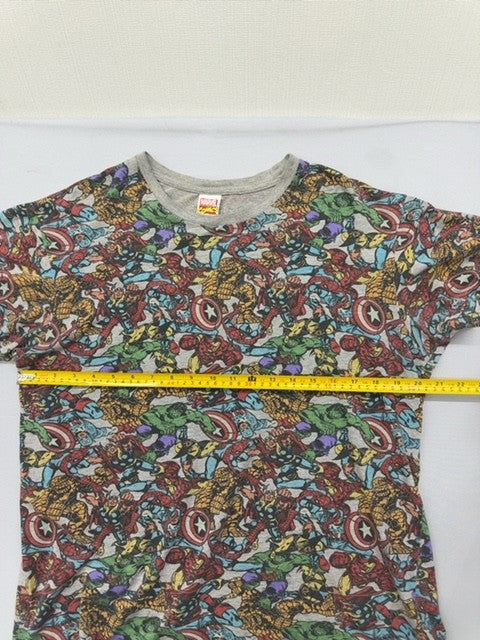 Marvel Comics Multicolor All-Over Superhero T-Shirt M Men Set