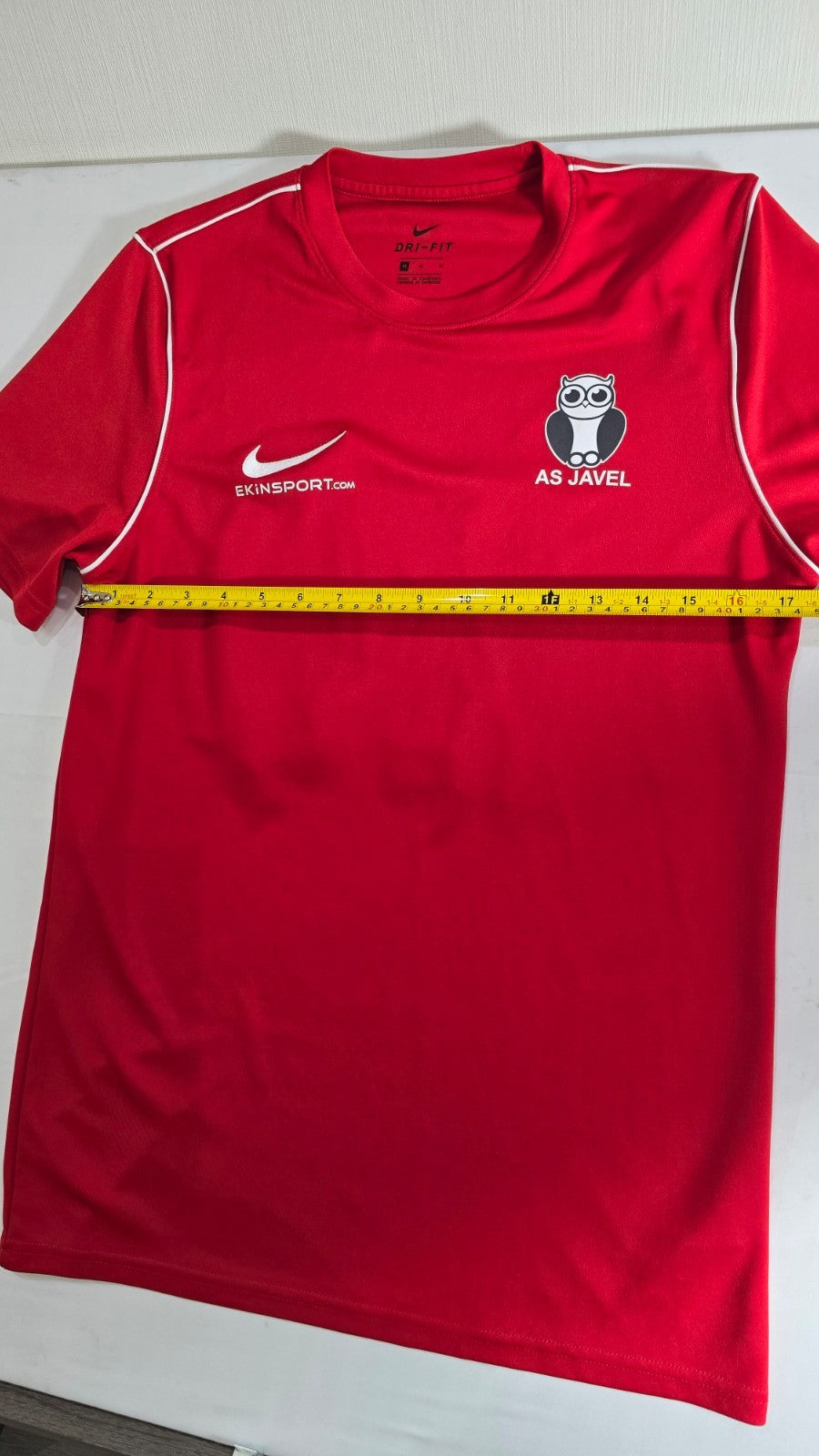 Nike Dri-FIT Men's Medium Red Football Jersey AS JAVEL Soccer Shirt